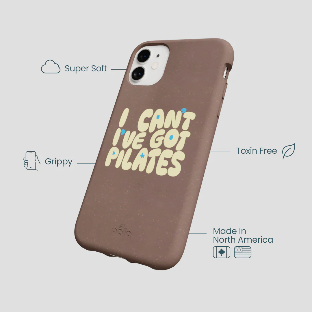 Chocolate Brown Ive got Pilates iPhone 11 Case - Image 4