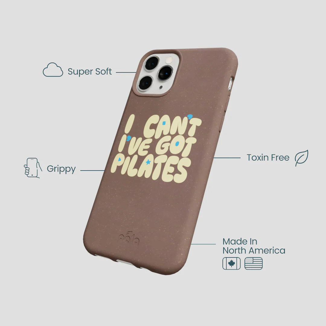 Chocolate Brown Ive got Pilates iPhone 11 Pro Case - Image 4