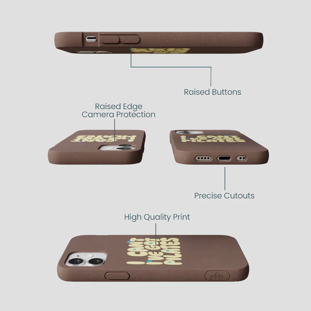 Chocolate Brown Ive got Pilates iPhone 12 Mini Case - Image 3