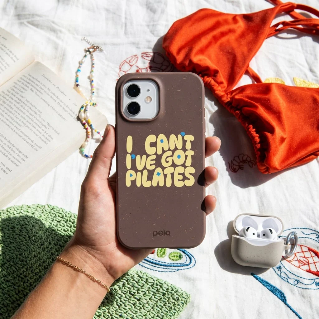 Chocolate Brown Ive got Pilates iPhone 12 Pro Max Case - Image 2