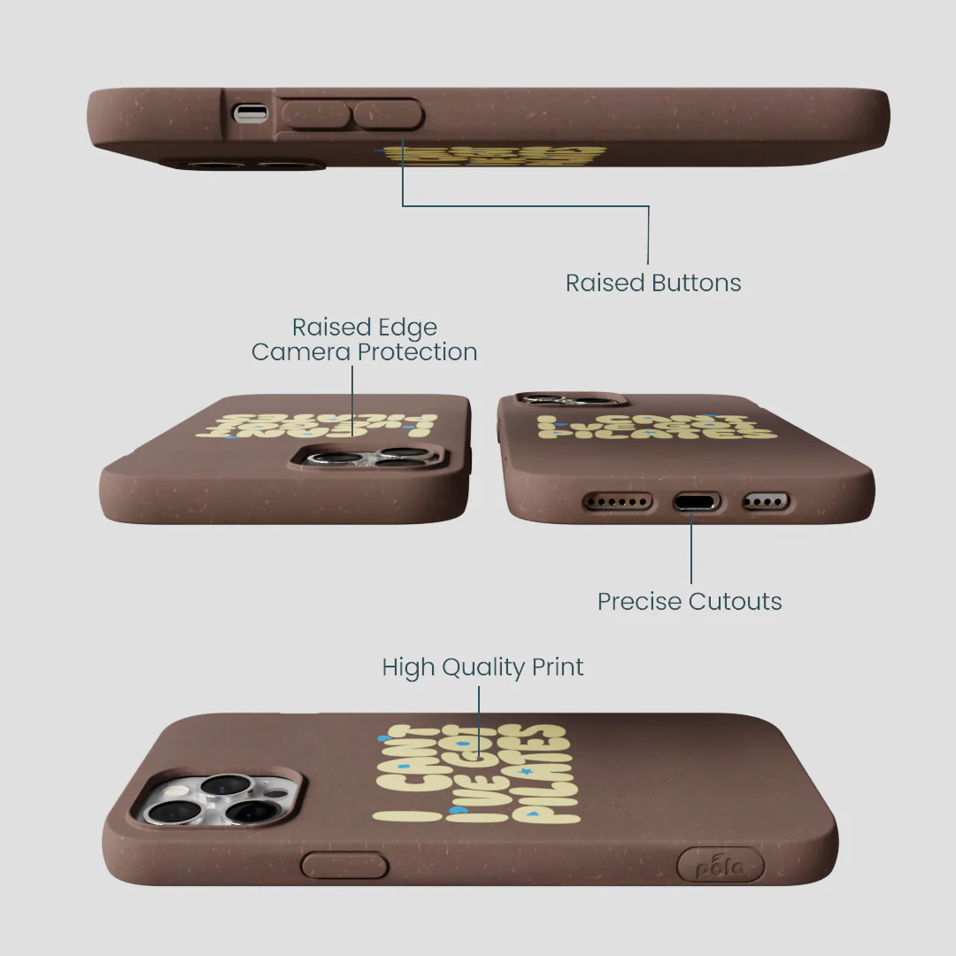 Chocolate Brown Ive got Pilates iPhone 12 Pro Max Case - Image 3