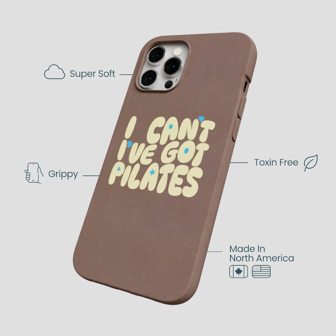 Chocolate Brown Ive got Pilates iPhone 12 Pro Max Case - Image 4