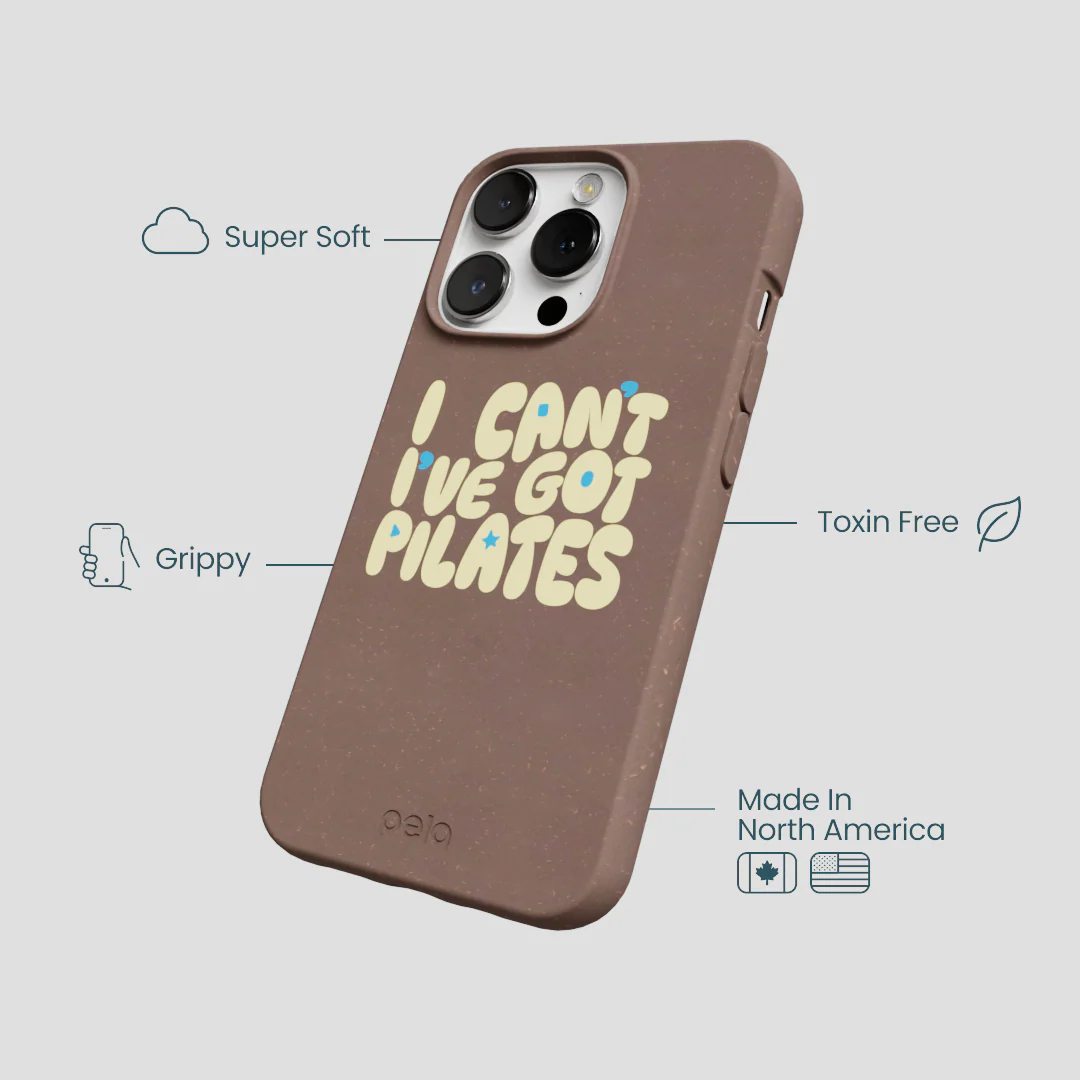 Chocolate Brown Ive got Pilates iPhone 13 Pro Case - Image 4