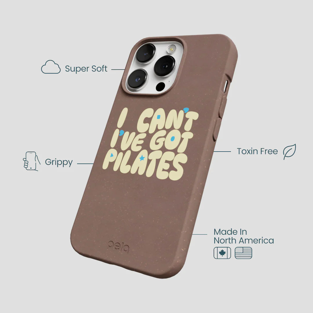 Chocolate Brown Ive got Pilates iPhone 13 Pro Max Case - Image 4