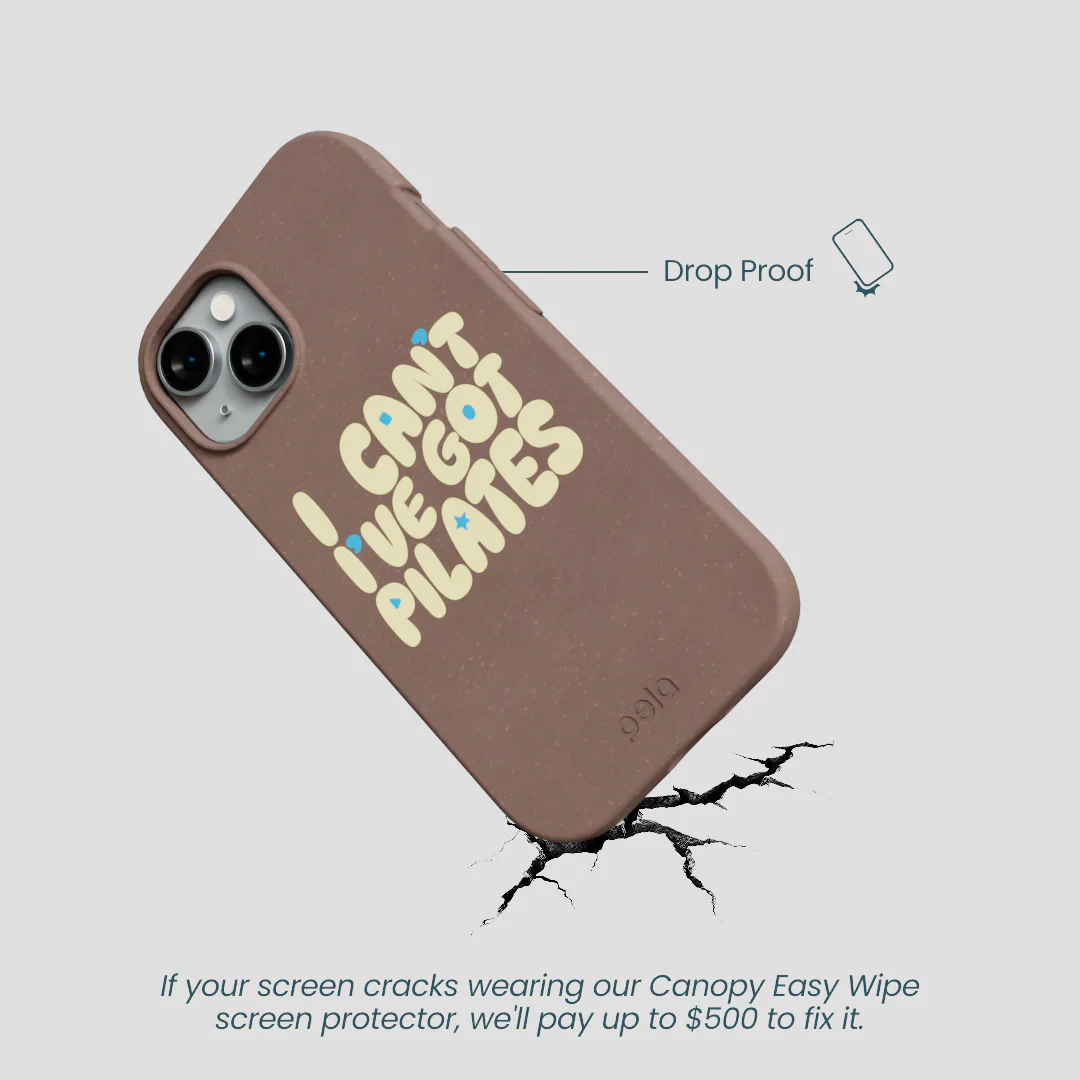 Chocolate Brown Ive got Pilates iPhone 14 Case - Image 5
