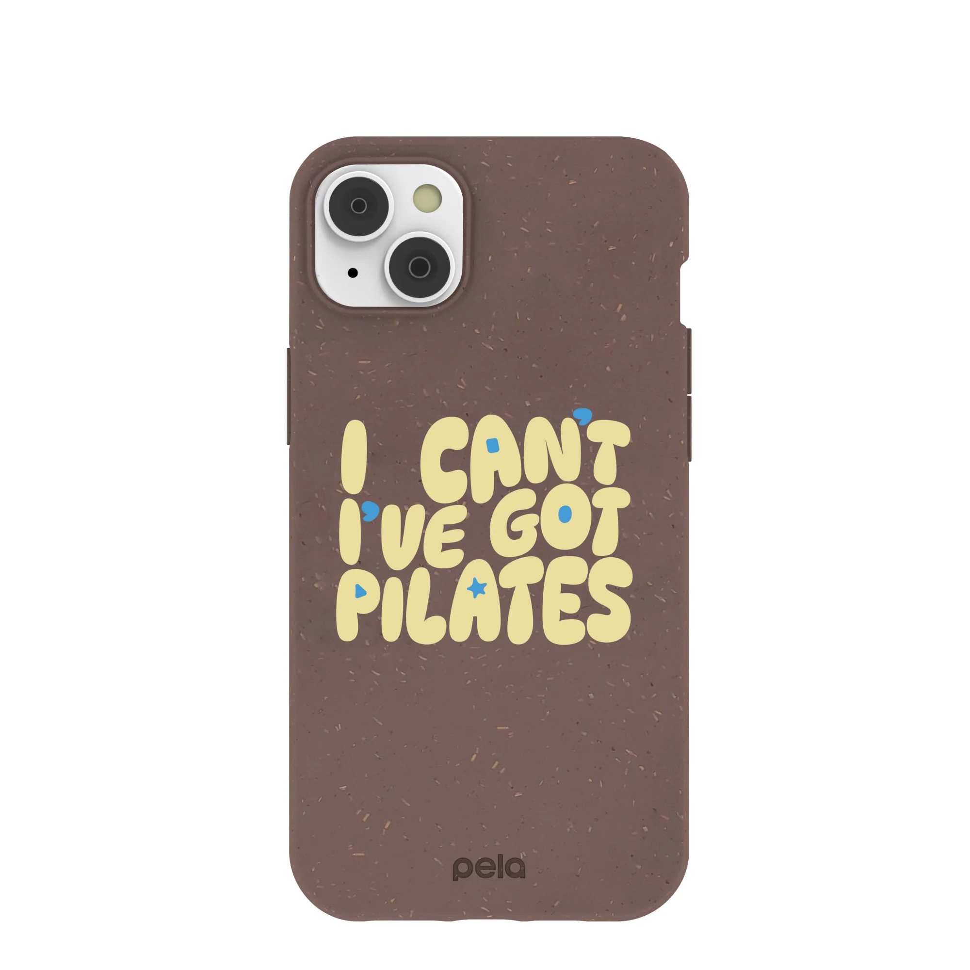 Chocolate Brown Ive got Pilates iPhone 14 Plus Case