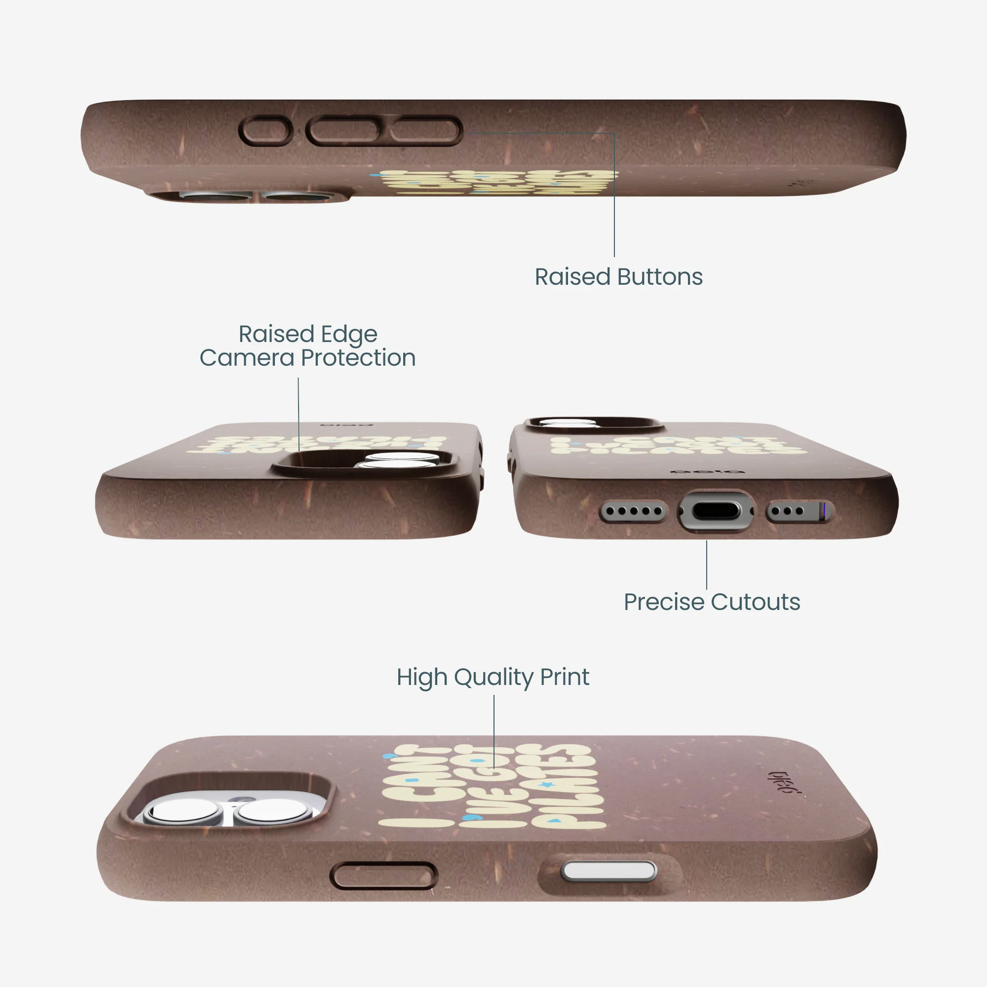 Chocolate Brown Ive got Pilates iPhone 17 Case - Image 3
