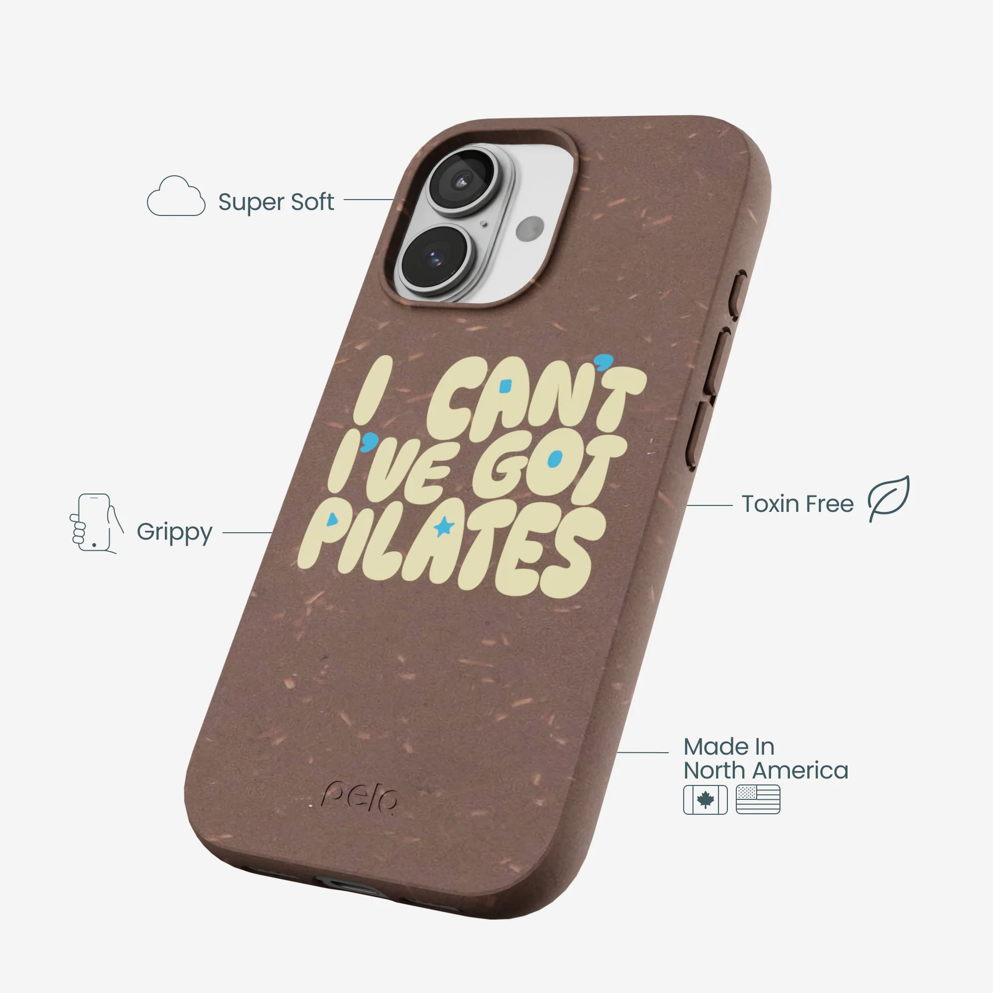 Chocolate Brown Ive got Pilates iPhone 17 Case - Image 4
