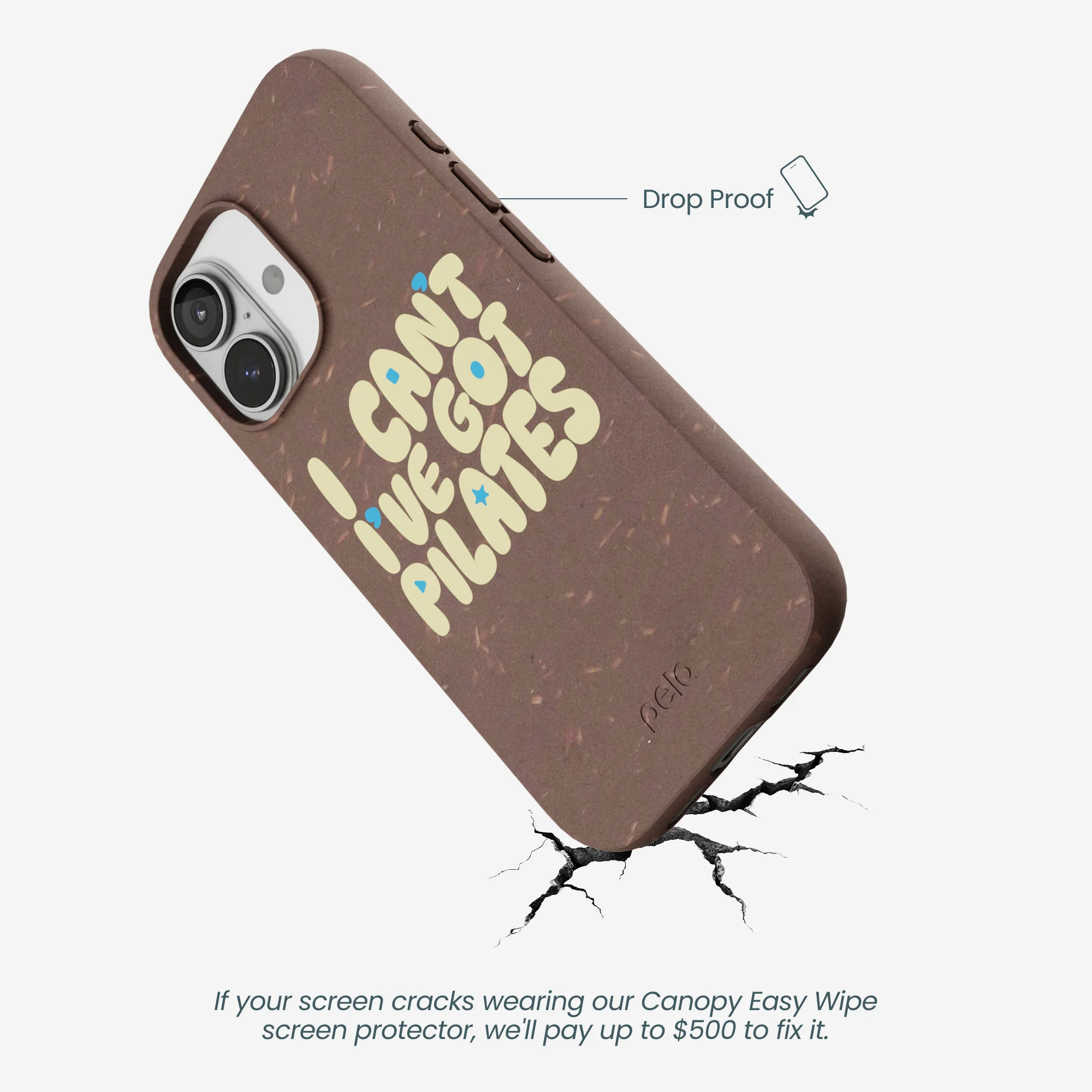 Chocolate Brown Ive got Pilates iPhone 17 Case - Image 5