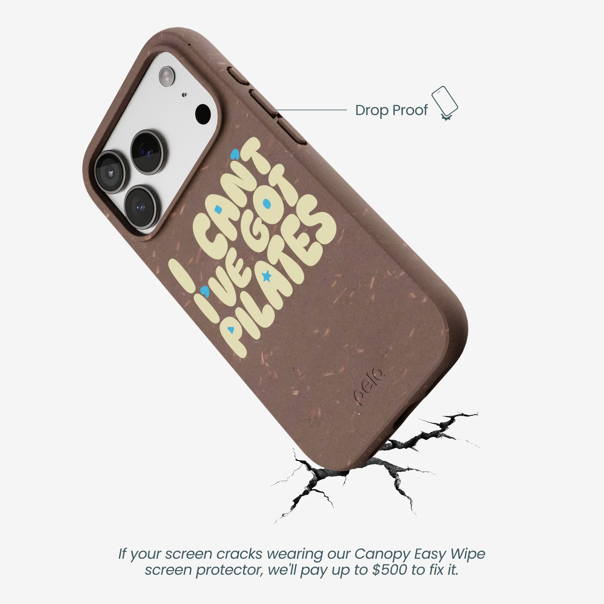 Chocolate Brown Ive got Pilates iPhone 17 Pro Case - Image 5