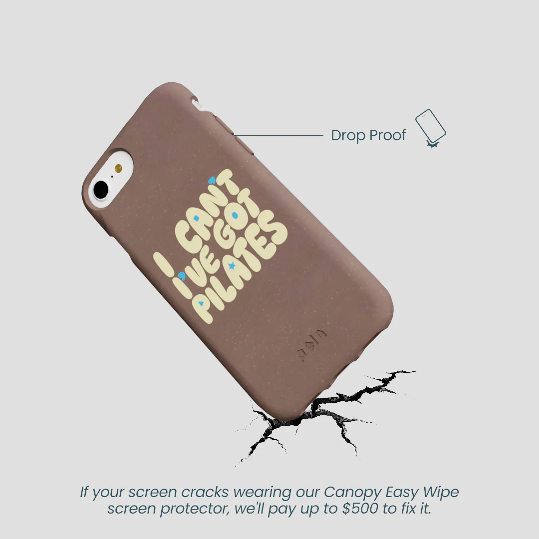 Chocolate Brown Ive got Pilates iPhone 6/6s/7/8/SE Case - Image 5