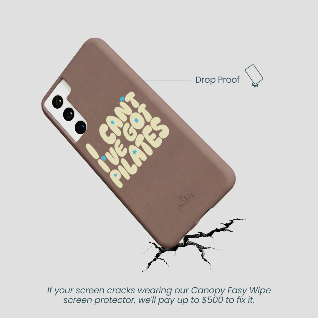 Chocolate Brown Ive got Pilates Samsung Galaxy S21 Case - Image 5