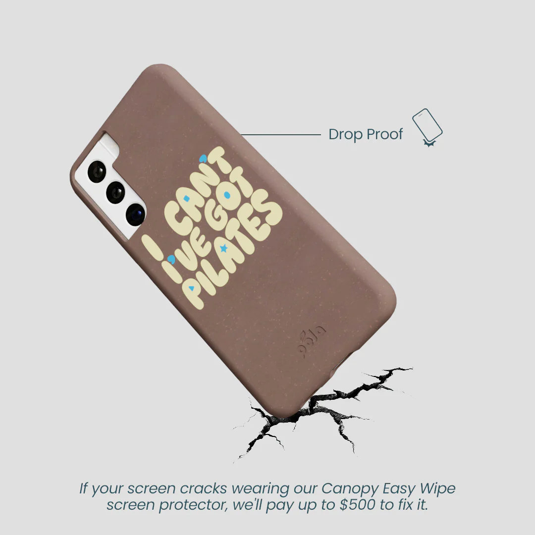 Chocolate Brown Ive got Pilates Samsung Galaxy S22 Case - Image 5