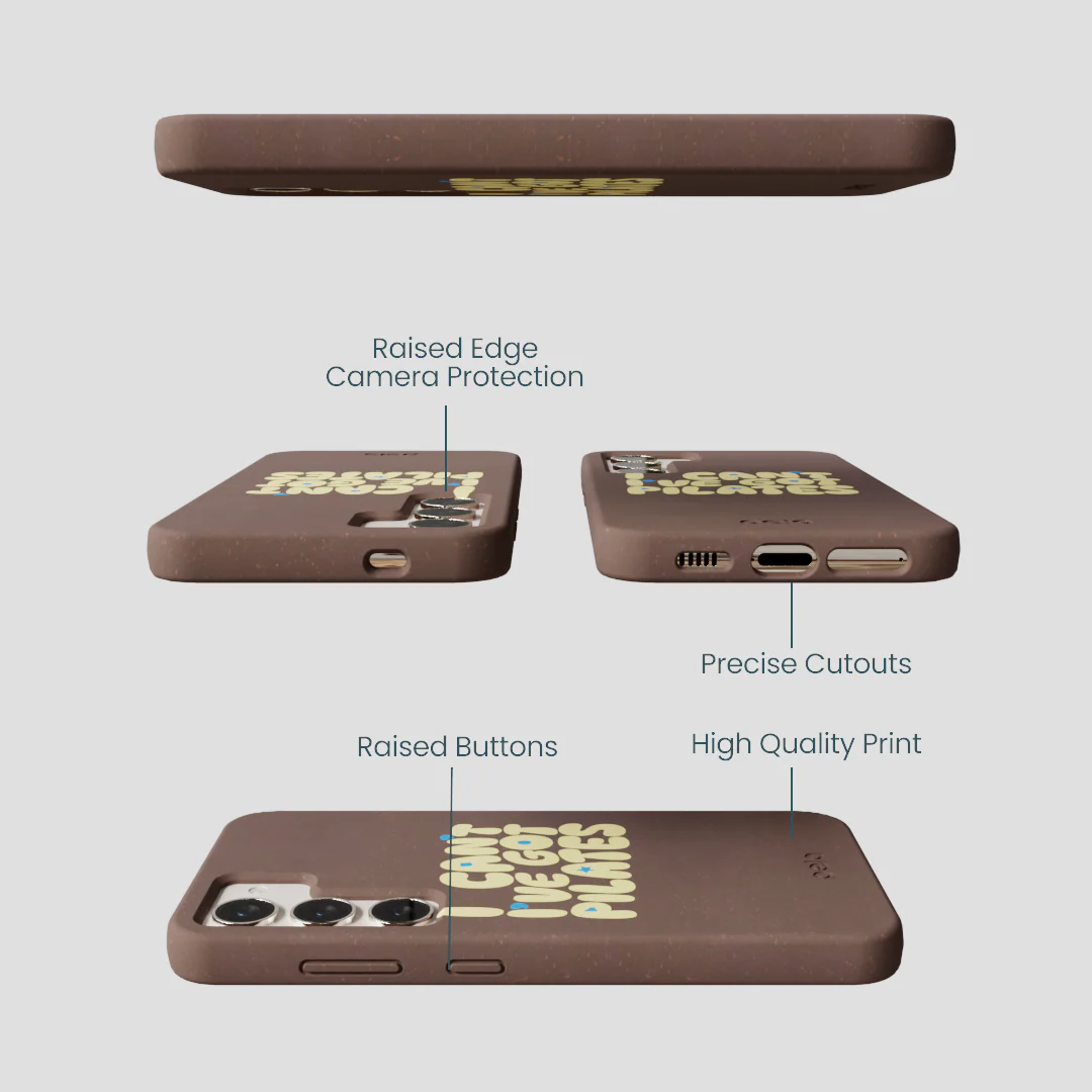 Chocolate Brown Ive got Pilates Samsung Galaxy S23 Case - Image 3