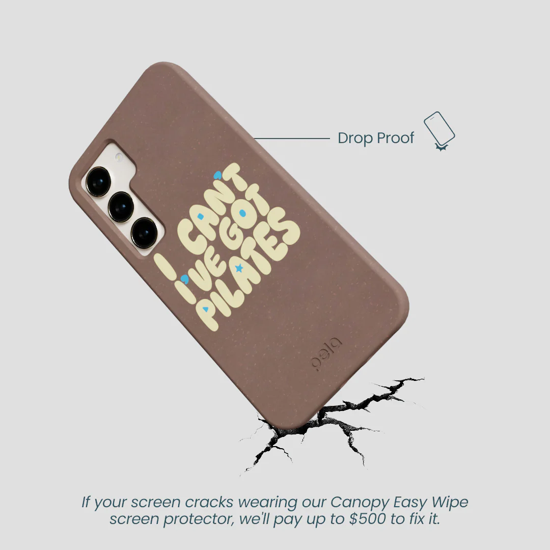 Chocolate Brown Ive got Pilates Samsung Galaxy S24 Case - Image 5