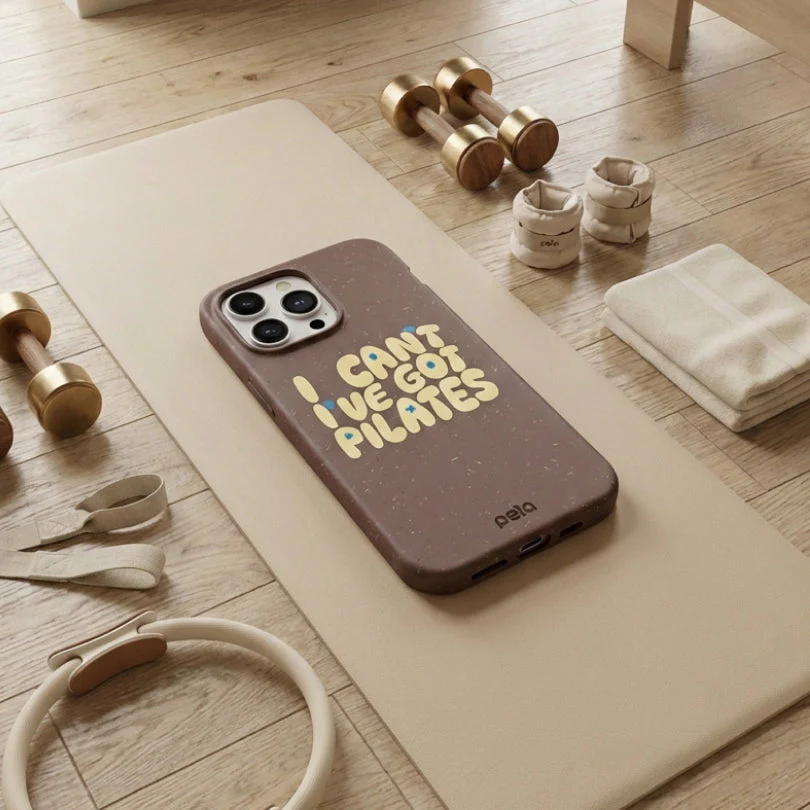 Chocolate Brown Ive got Pilates Samsung Galaxy S24 Ultra Case - Image 6