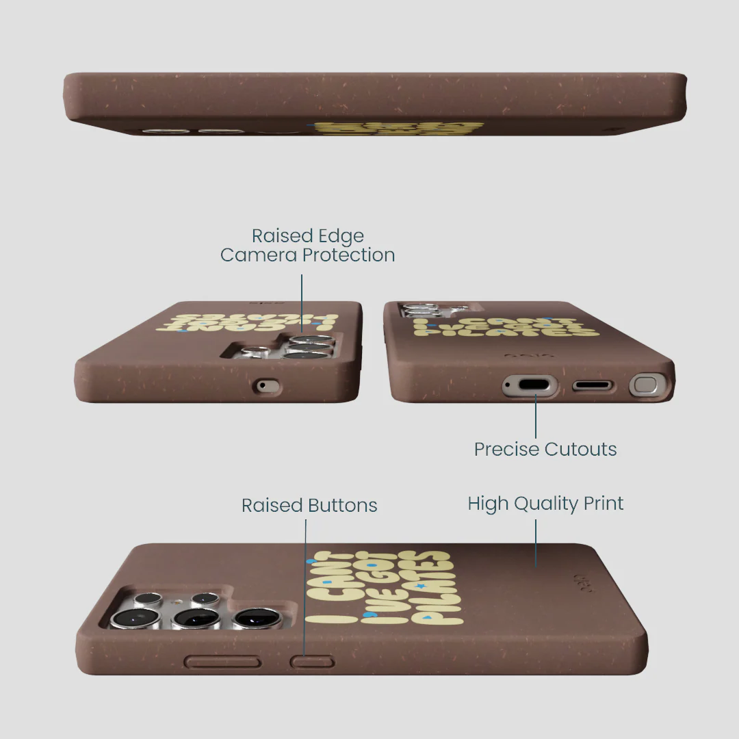 Chocolate Brown Ive got Pilates Samsung Galaxy S25 Ultra Case - Image 3