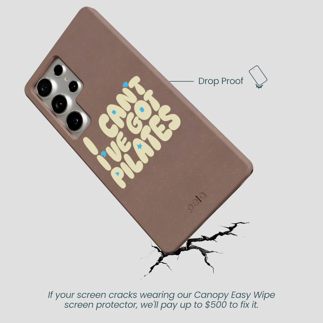 Chocolate Brown Ive got Pilates Samsung Galaxy S25 Ultra Case - Image 5