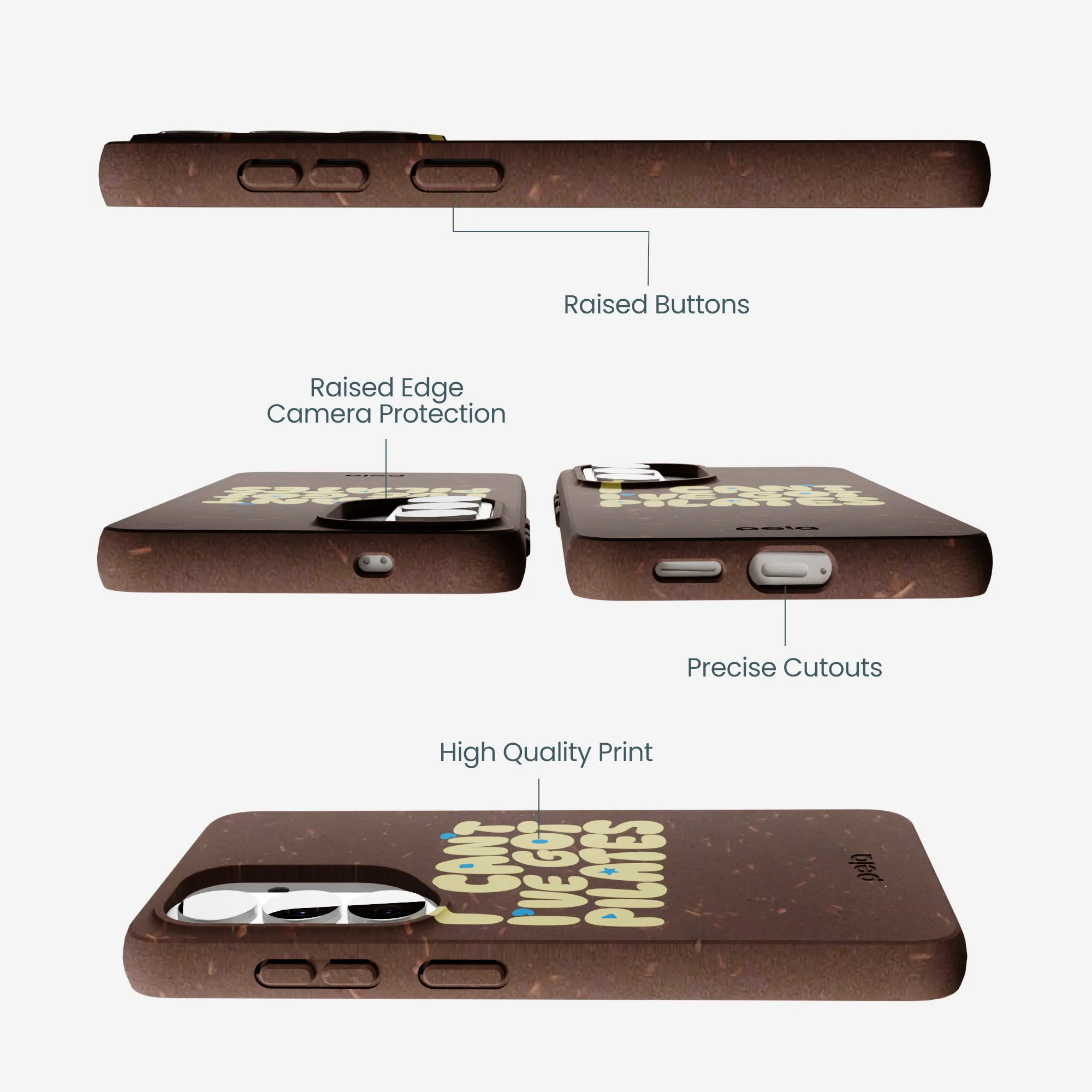Chocolate Brown Ive got Pilates Samsung Galaxy S26 Case - Image 3