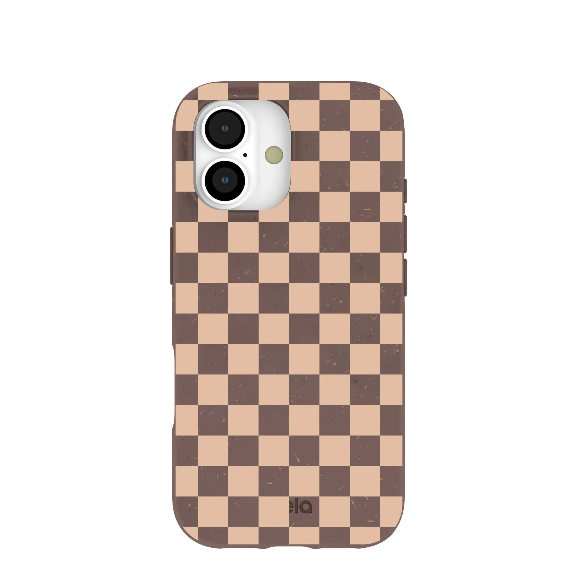 Chocolate Brown Latte Check iPhone 17 Case