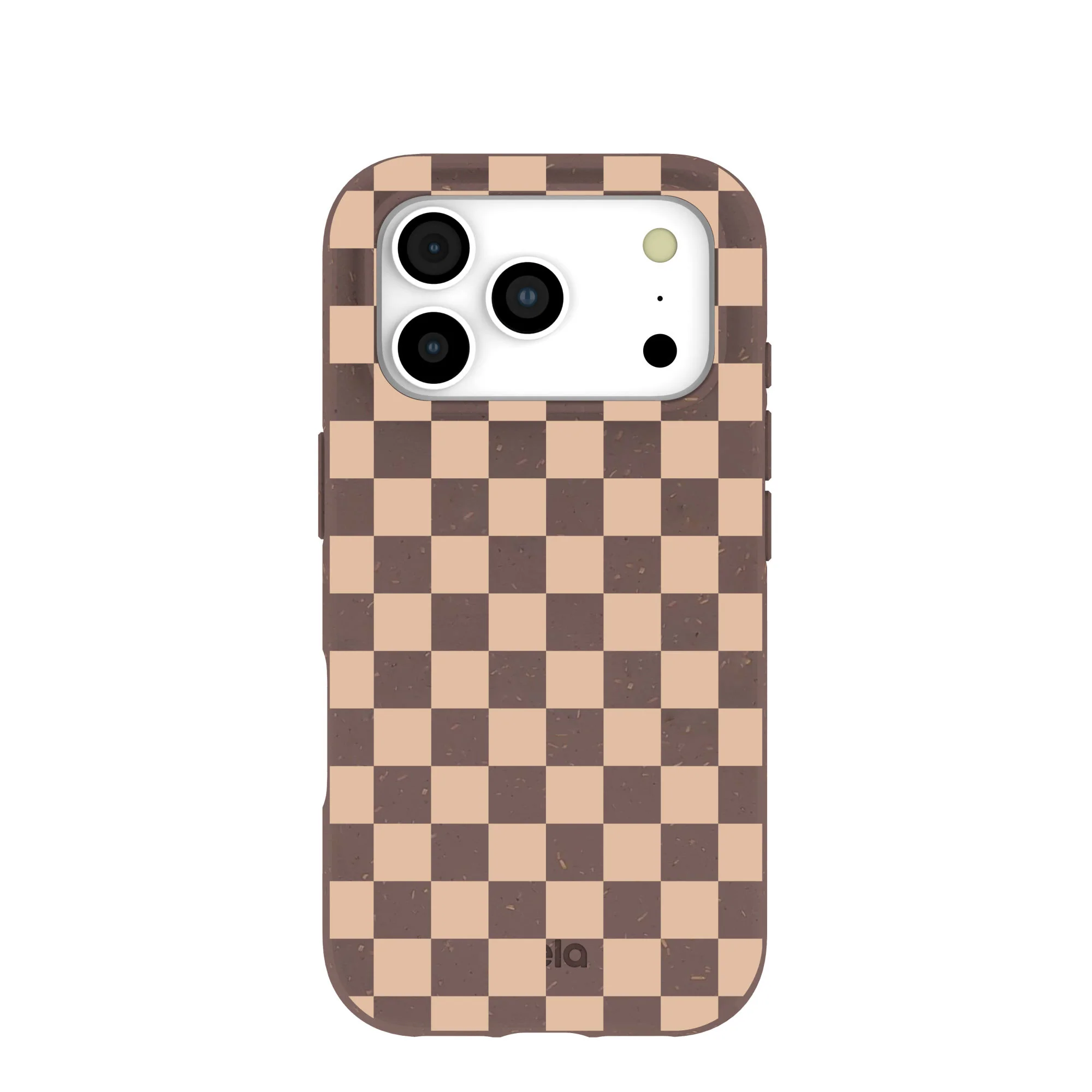 Chocolate Brown Latte Check iPhone 17 Pro Case