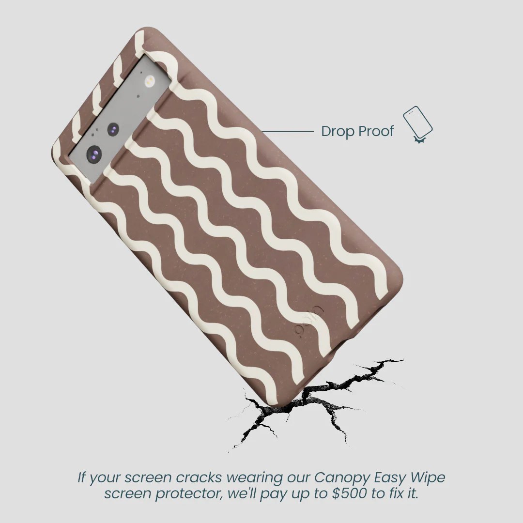 Chocolate Brown Latte Waves Google Pixel 6a Case - Image 5
