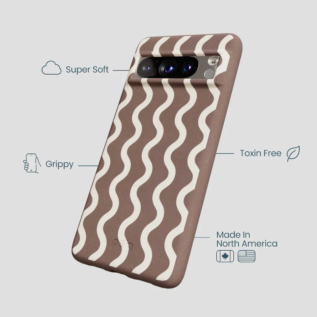 Chocolate Brown Latte Waves Google Pixel 8 Pro Case - Image 4