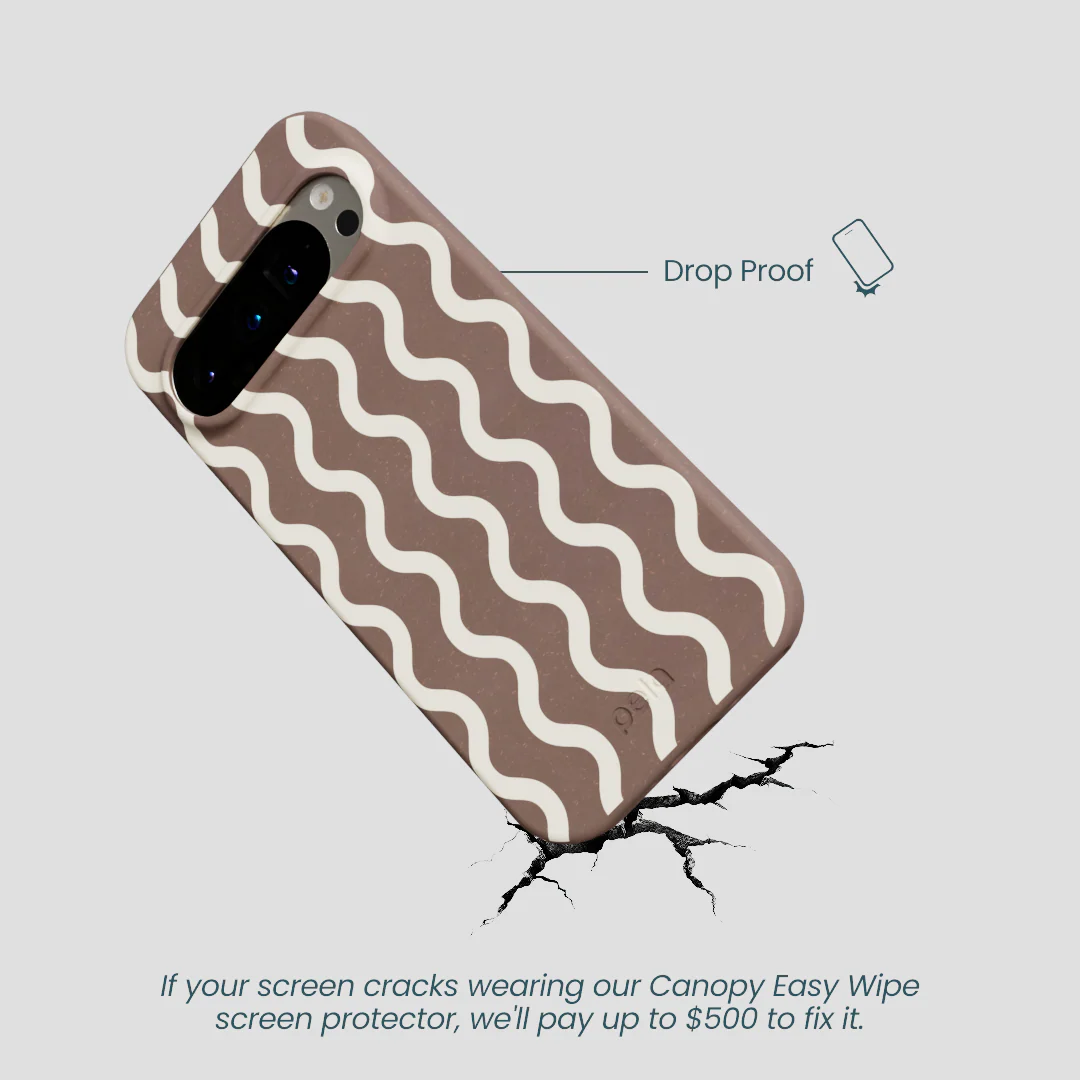 Chocolate Brown Latte Waves Google Pixel 9/9 Pro Case - Image 5