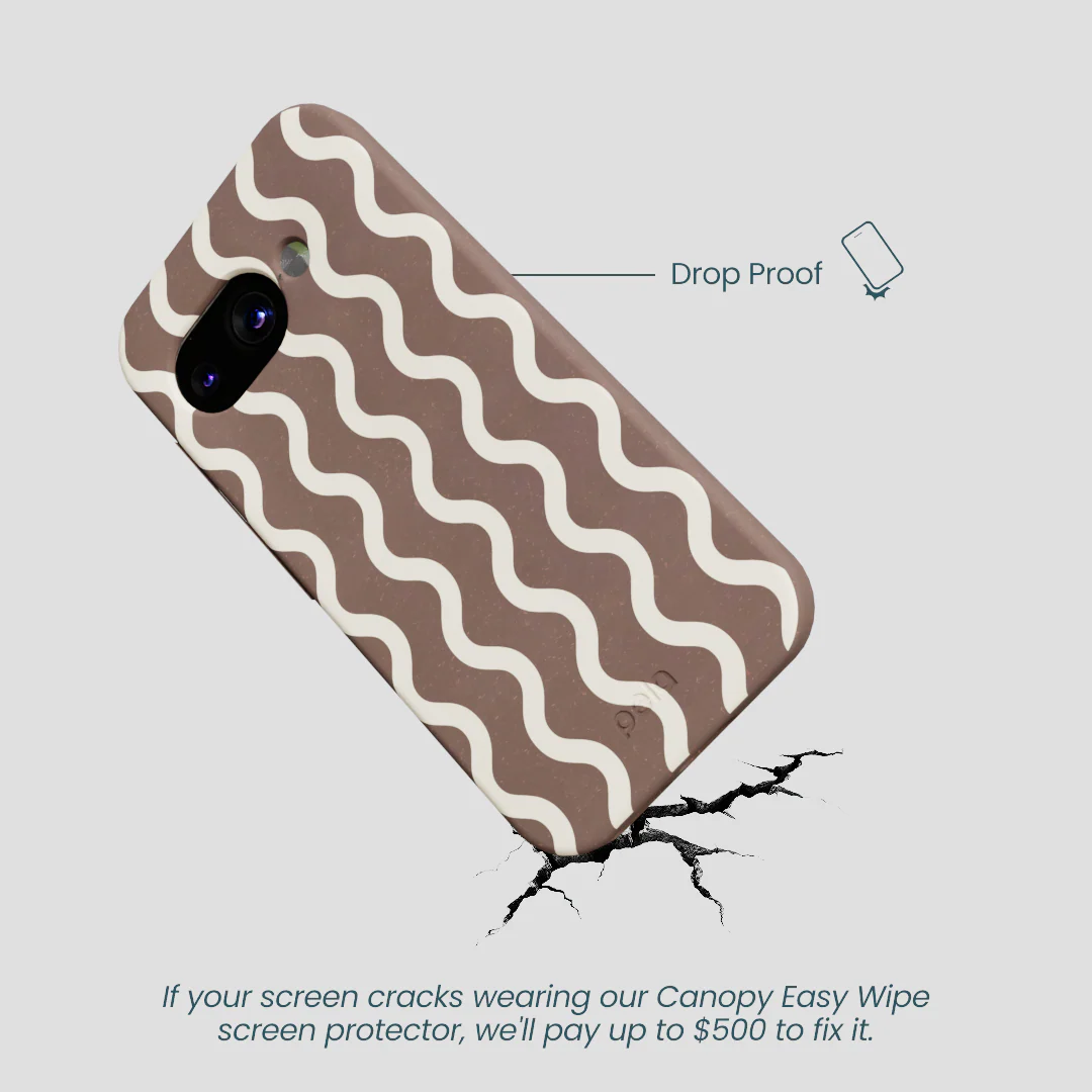 Chocolate Brown Latte Waves Google Pixel 9a Case - Image 5