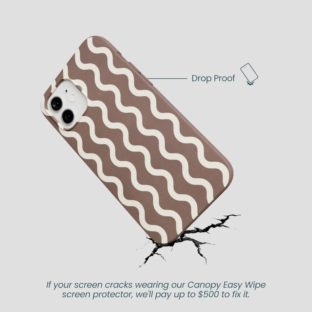Chocolate Brown Latte Waves iPhone 12/ iPhone 12 Pro Case - Image 5