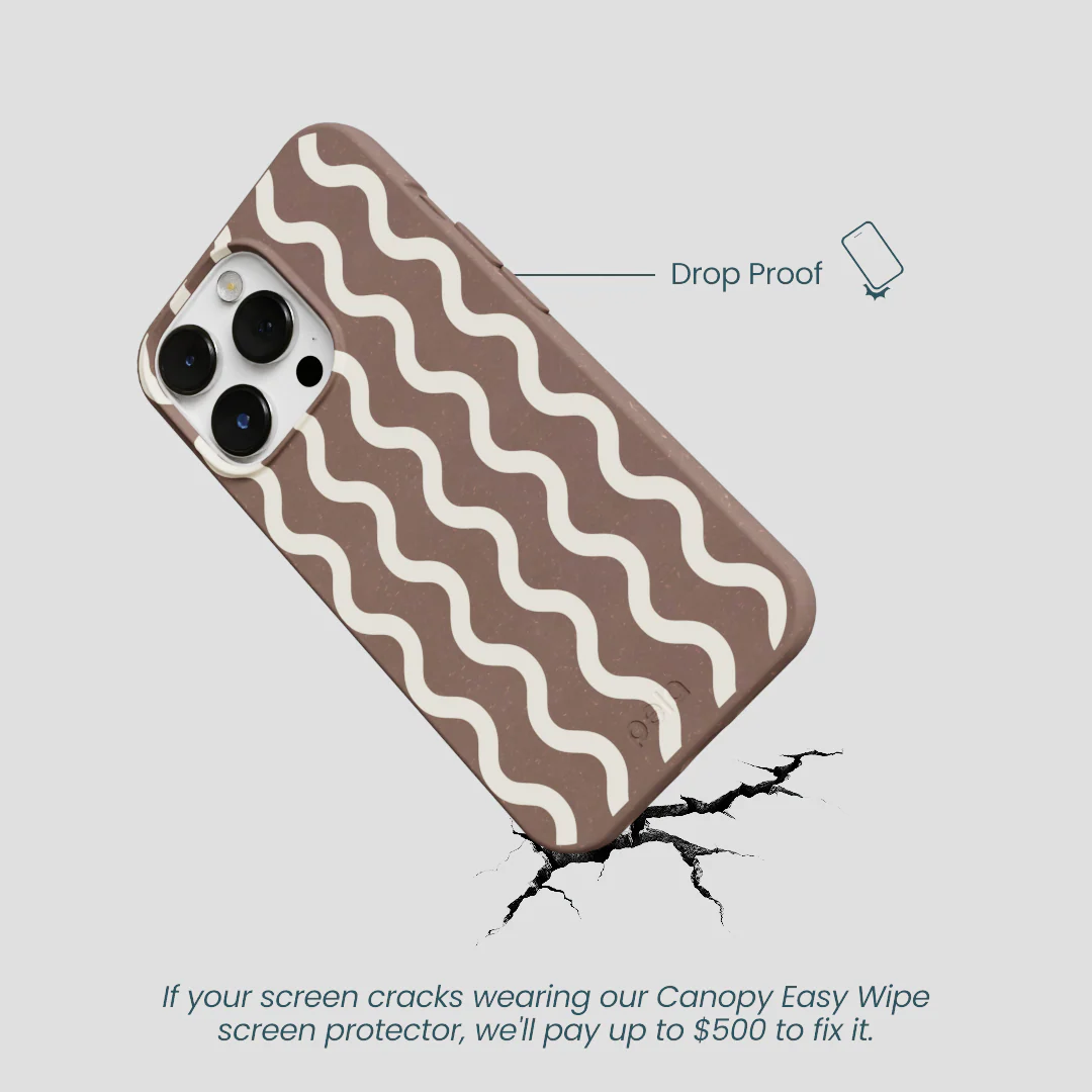 Chocolate Brown Latte Waves iPhone 13 Pro Case - Image 5