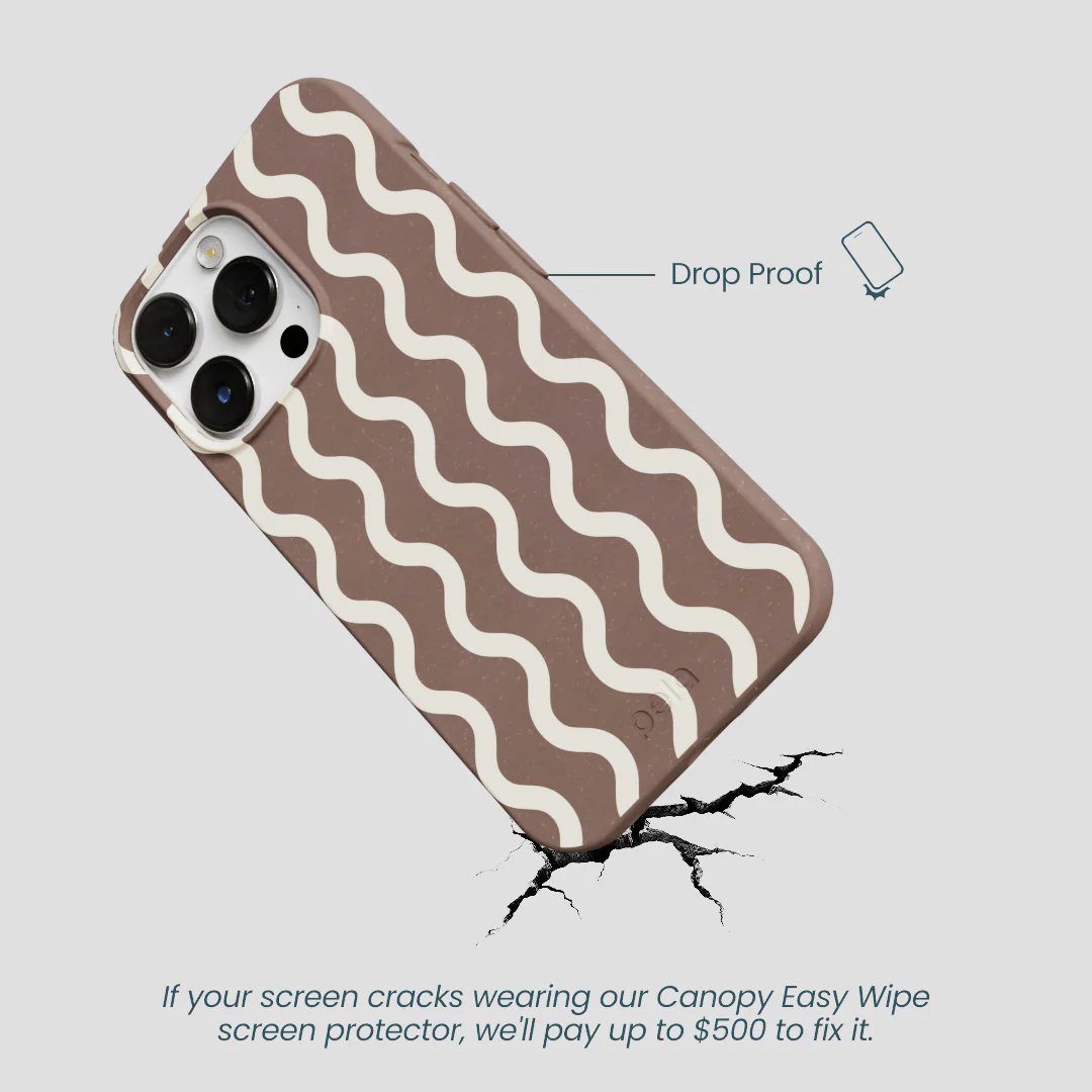 Chocolate Brown Latte Waves iPhone 13 Pro Max Case - Image 5