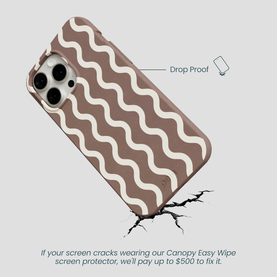 Chocolate Brown Latte Waves iPhone 15 Pro Max Case - Image 5