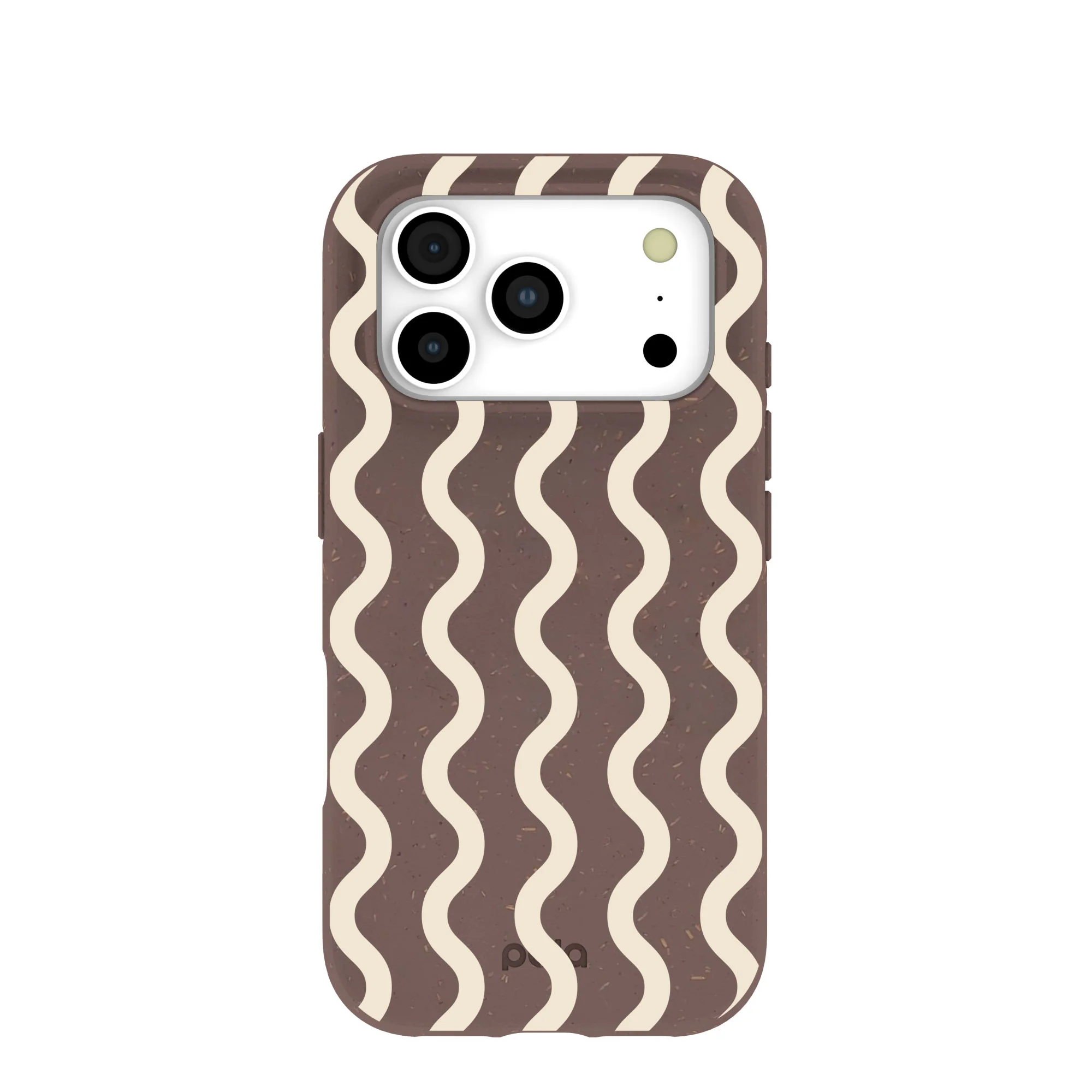 Chocolate Brown Latte Waves iPhone 17 Pro Case