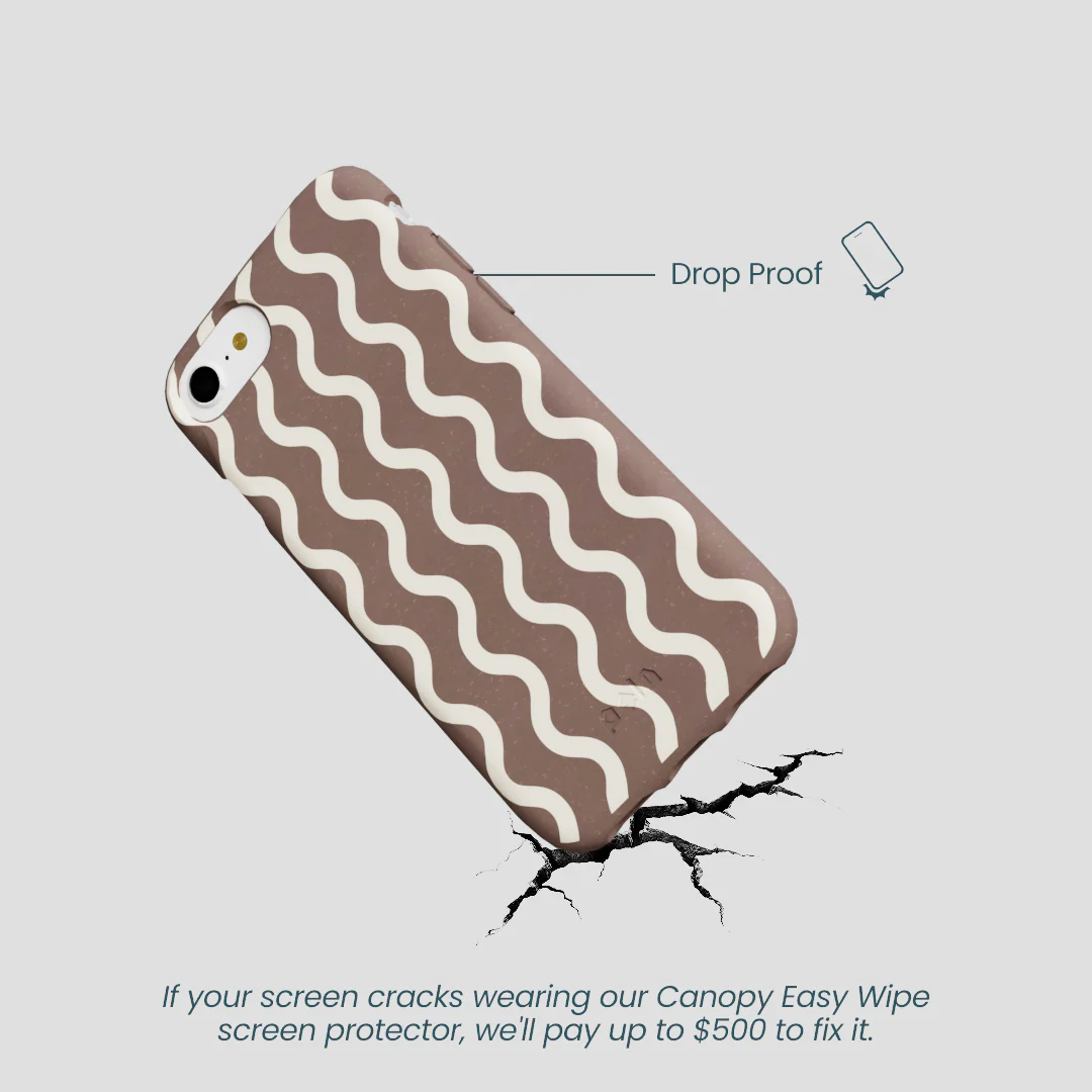 Chocolate Brown Latte Waves iPhone 6/6s/7/8/SE Case - Image 5