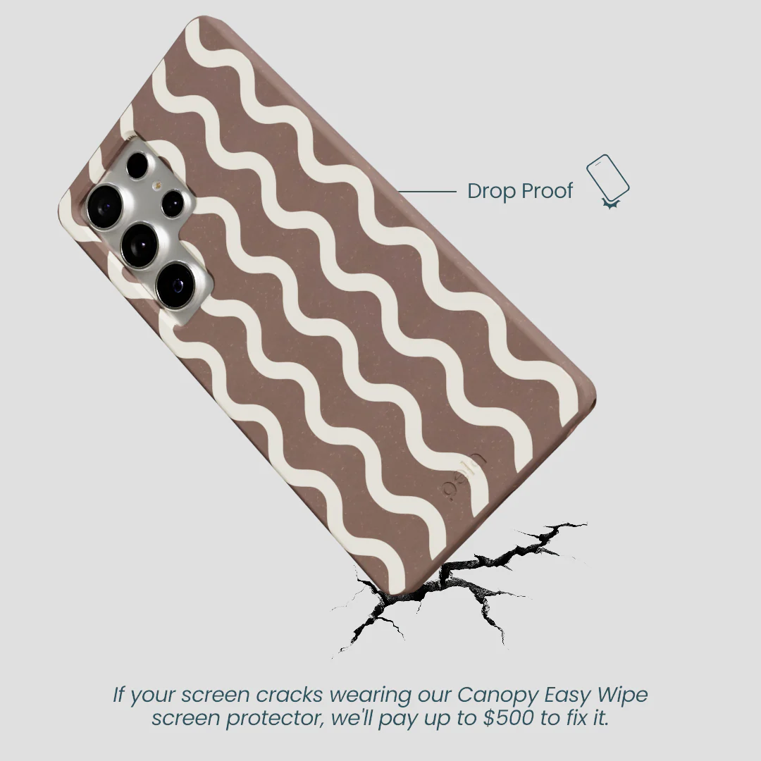 Chocolate Brown Latte Waves Samsung Galaxy S25 Ultra Case - Image 5