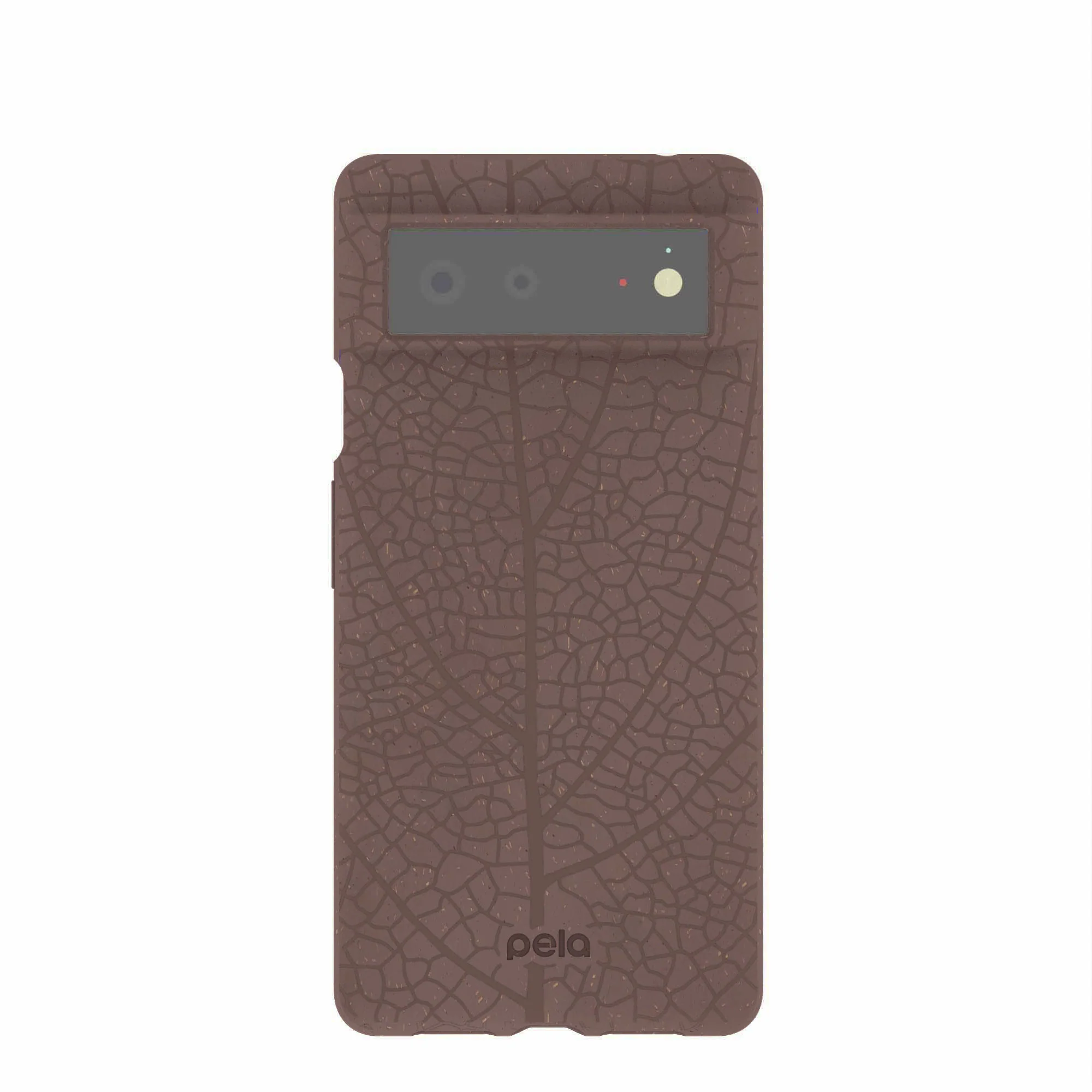 Chocolate Brown Leaf Veins Google Pixel 6 Case