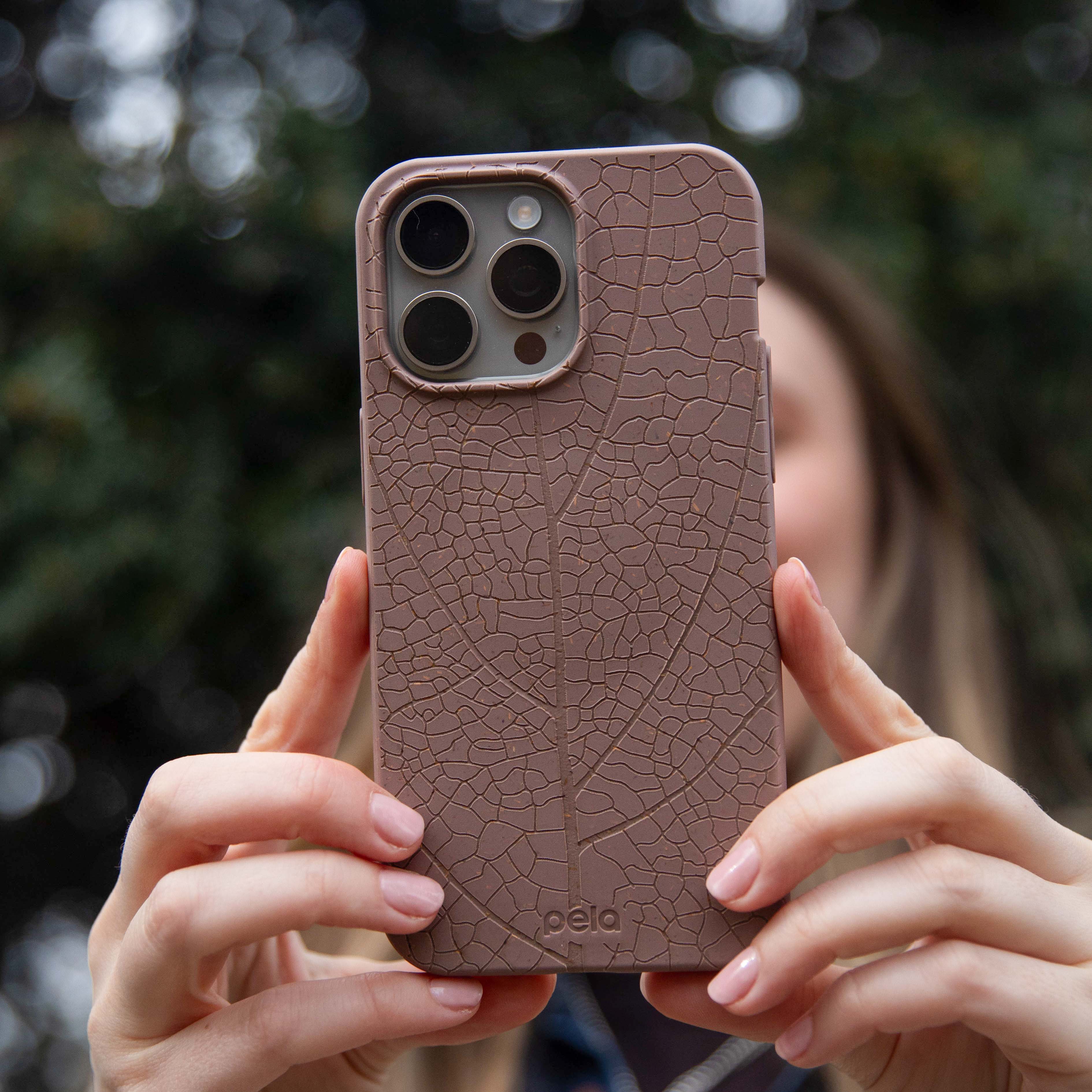 Chocolate Brown Leaf Veins iPhone 12/ iPhone 12 Pro Case - Image 2