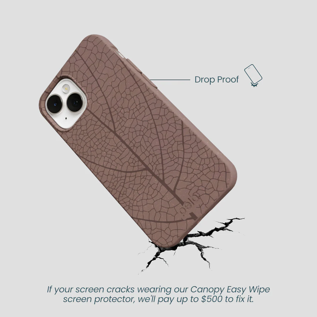 Chocolate Brown Leaf Veins iPhone 13 Case - Image 5