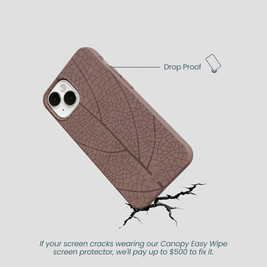 Chocolate Brown Leaf Veins iPhone 13 Mini Case - Image 5