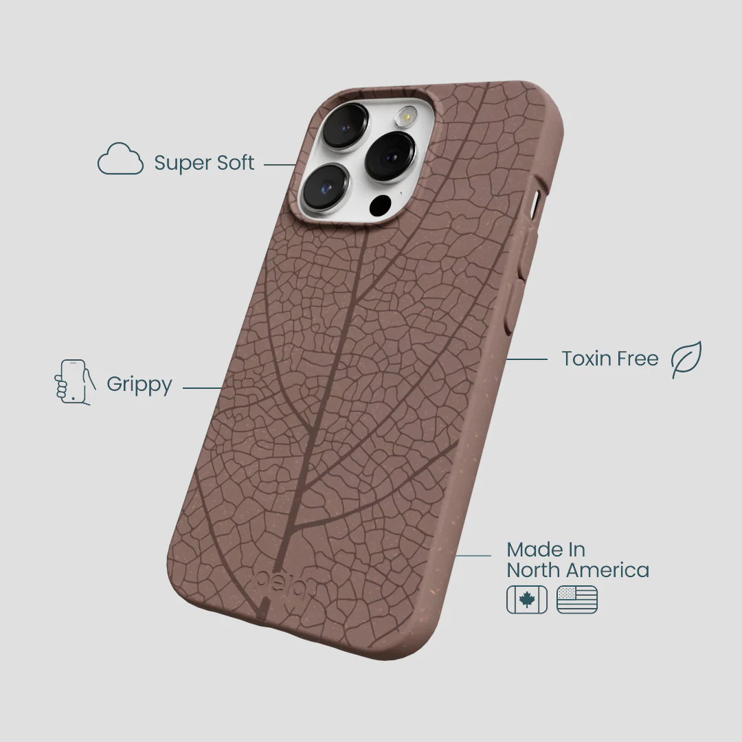 Chocolate Brown Leaf Veins iPhone 13 Pro Max Case - Image 4