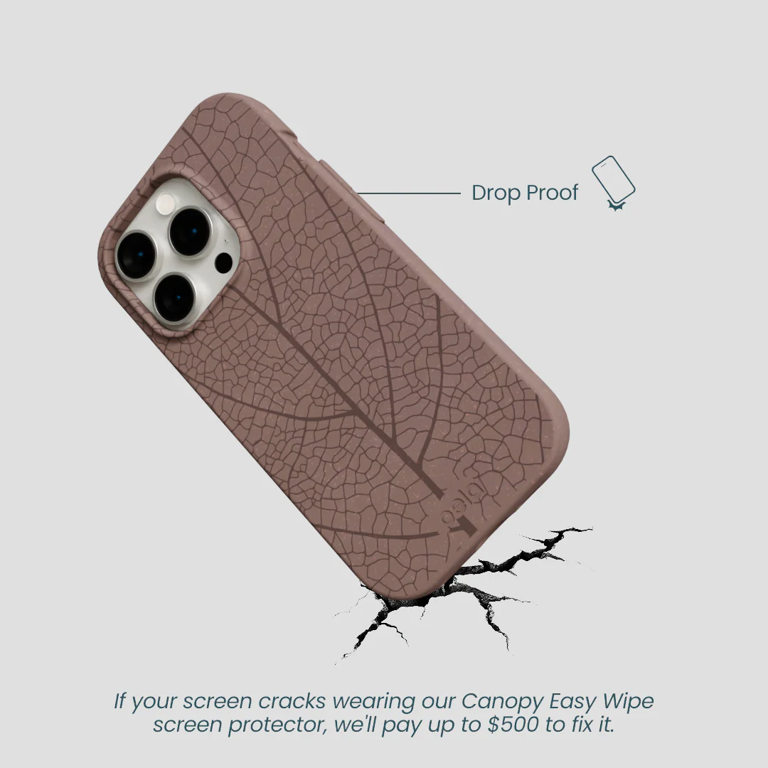Chocolate Brown Leaf Veins iPhone 14 Pro Case - Image 5