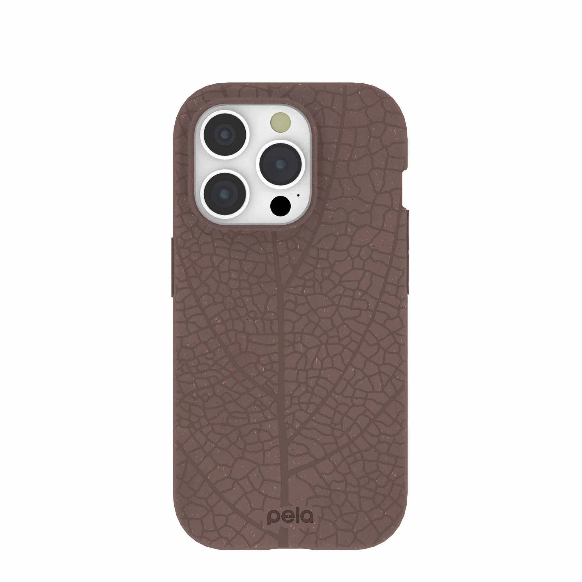 Chocolate Brown Leaf Veins iPhone 15 Pro Case