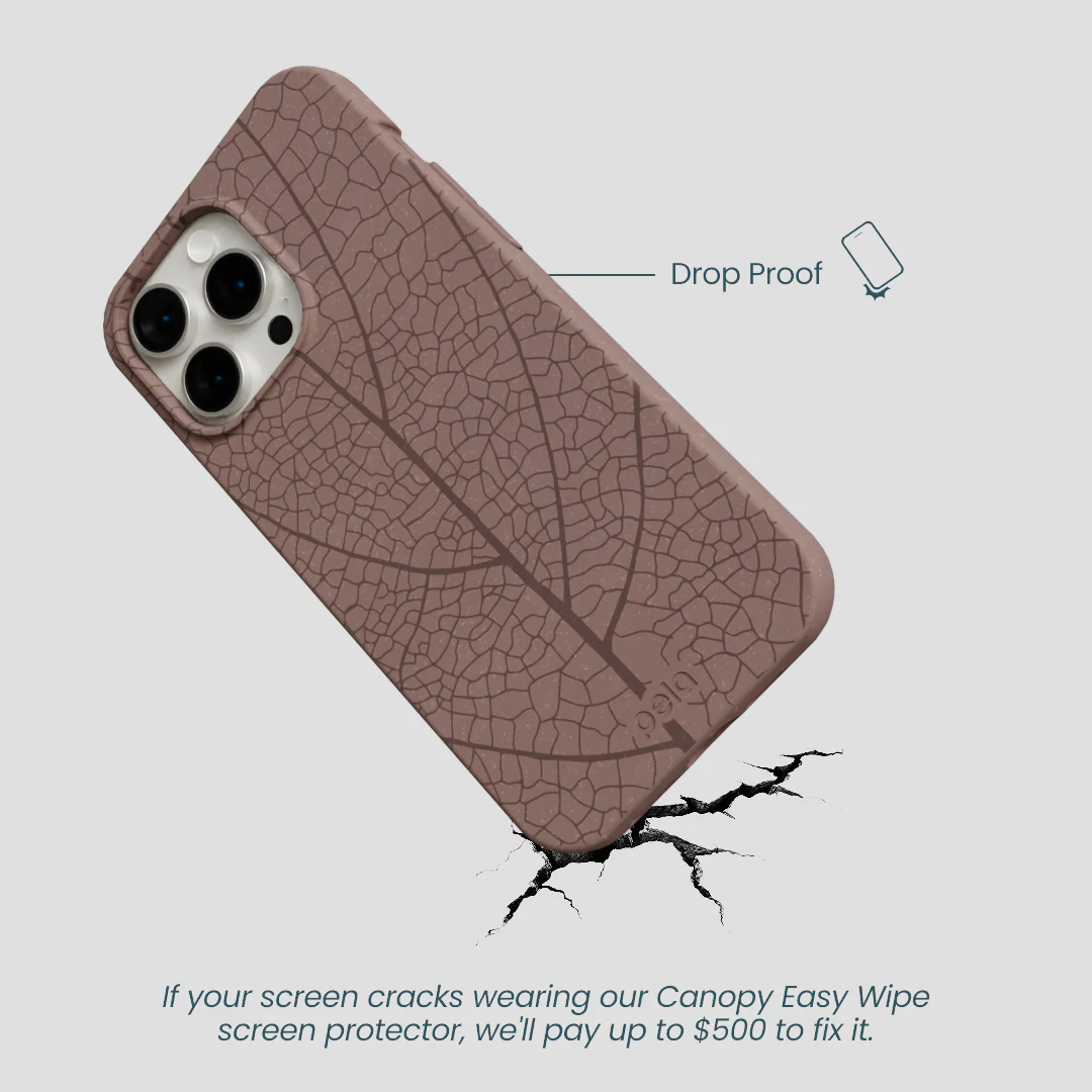 Chocolate Brown Leaf Veins iPhone 15 Pro Max Case - Image 5