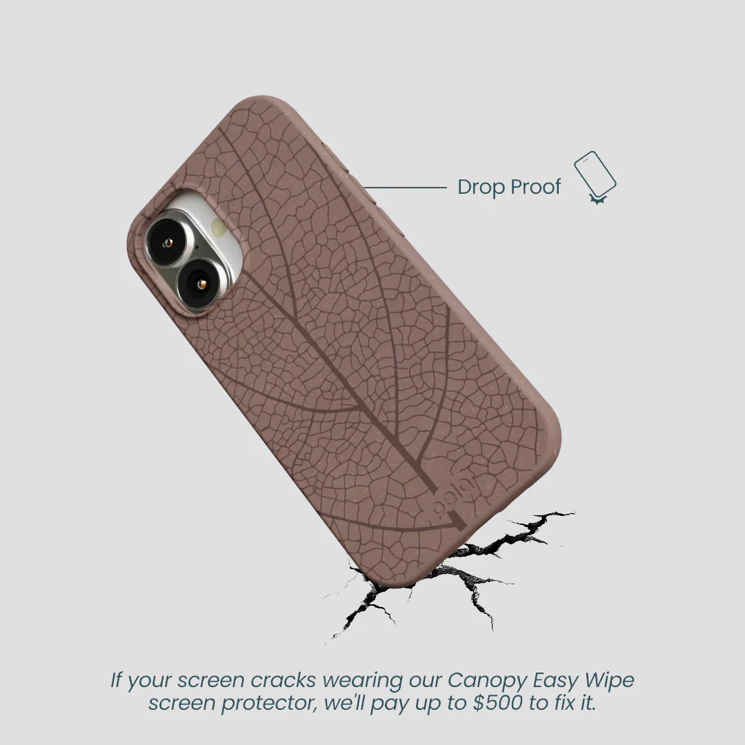 Chocolate Brown Leaf Veins iPhone 16 Case - Image 5