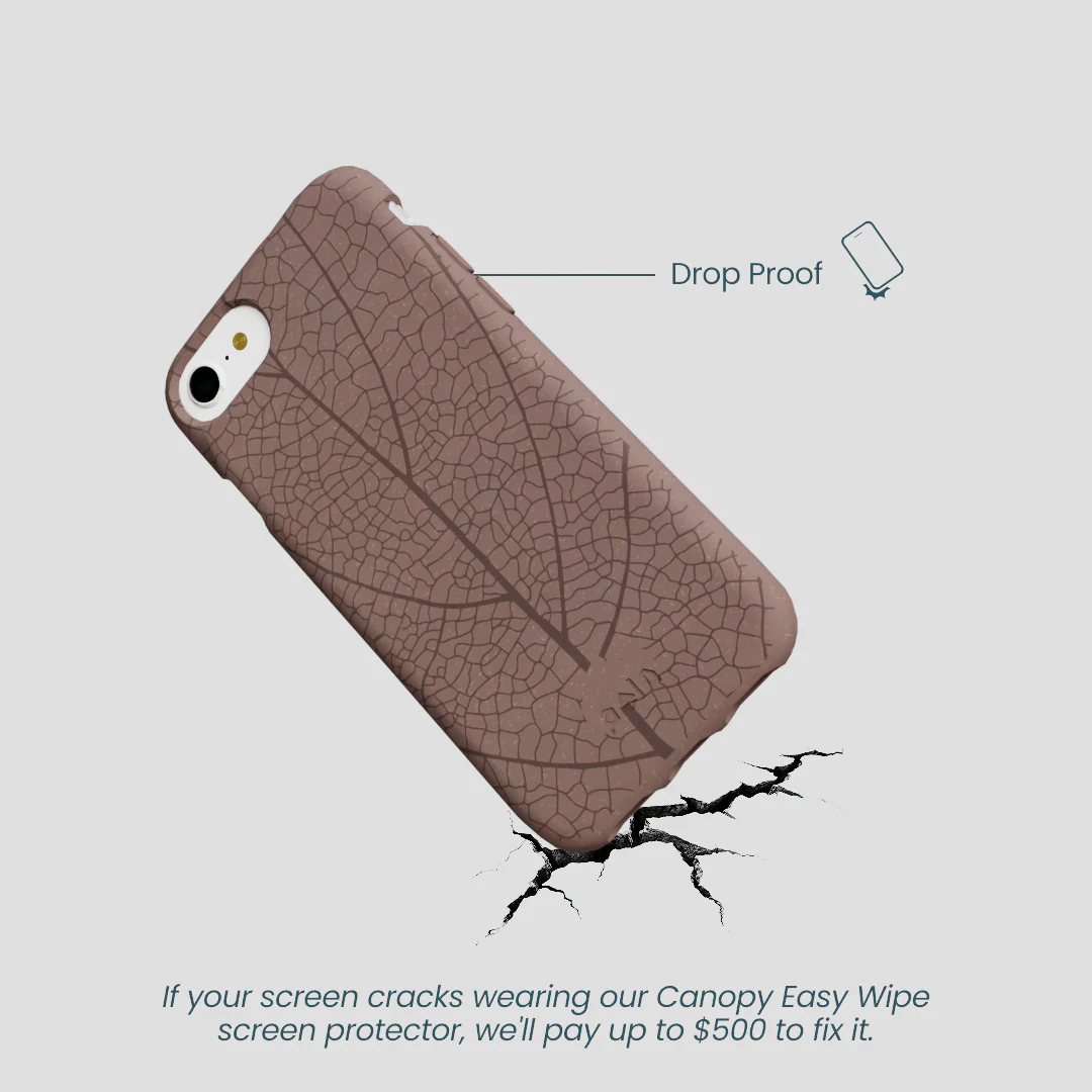 Chocolate Brown Leaf Veins iPhone 6/6s/7/8/SE Case - Image 5