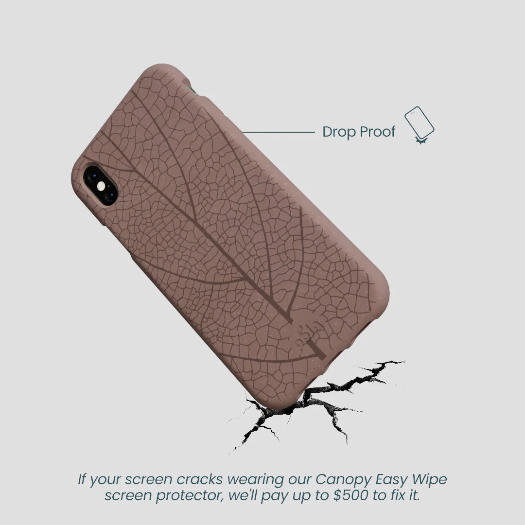 Chocolate Brown Leaf Veins iPhone XR Case - Image 5