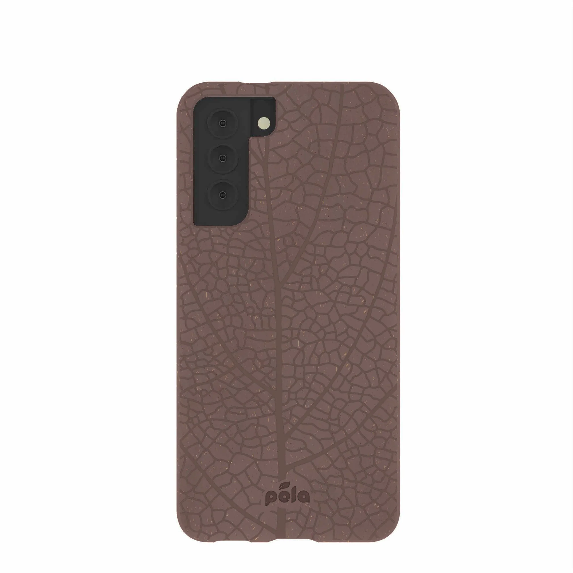 Chocolate Brown Leaf Veins Samsung Galaxy S21 Case