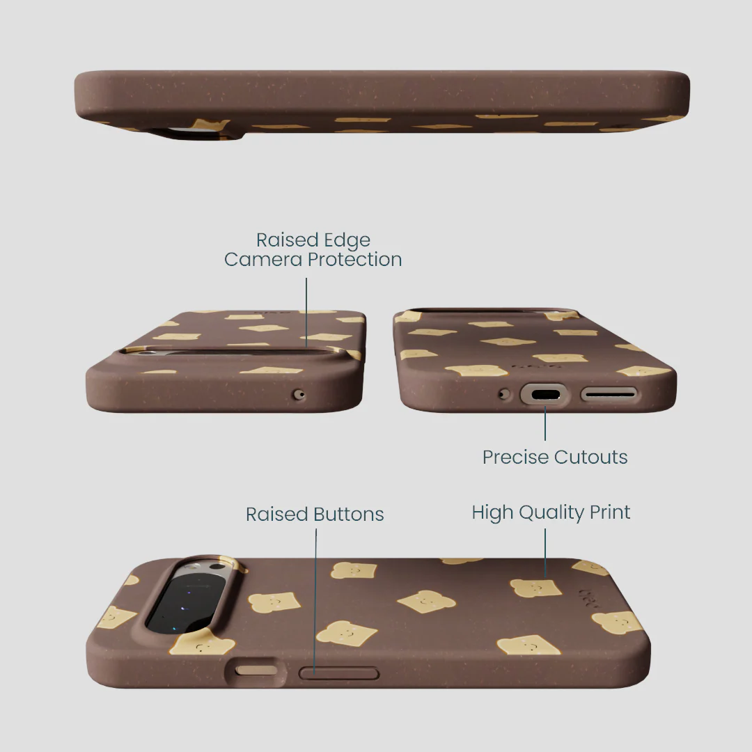 Chocolate Brown Mini Toast Google Pixel 9 Pro XL Case - Image 3