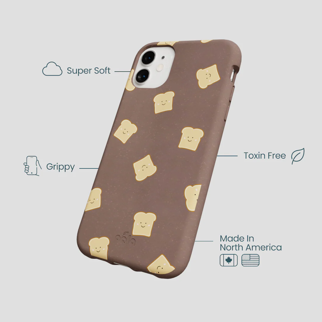 Chocolate Brown Mini Toast iPhone 11 Case - Image 4